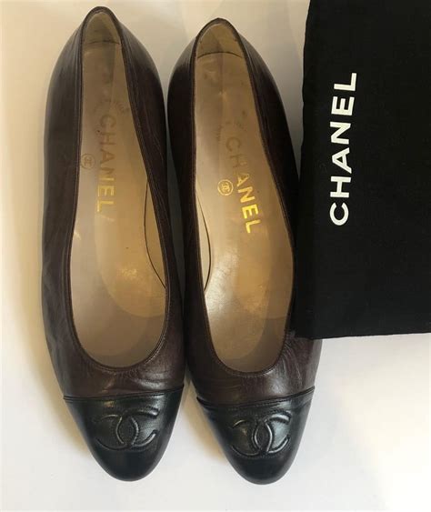 chanel brown ballet flats|vintage chanel ballet flats.